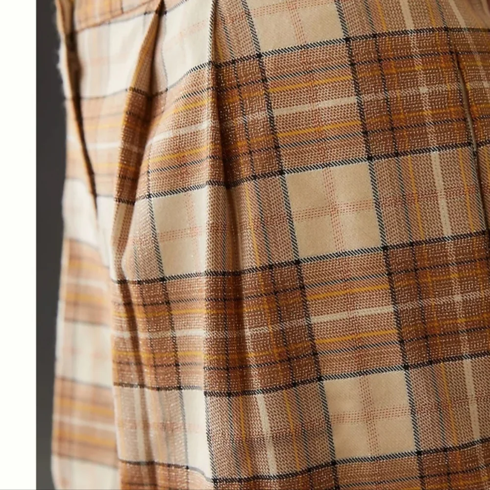 NWT Hutch plaid wide-leg trousers Anthropologie - Picture 3 of 8